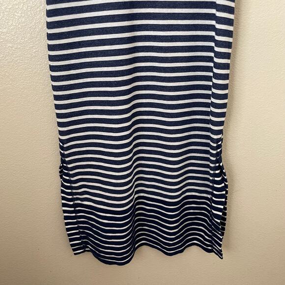 Tommy Bahama Dress Womens Medium Blue White Midi French Terry Striped Tank Beach - Picture 8 of 11